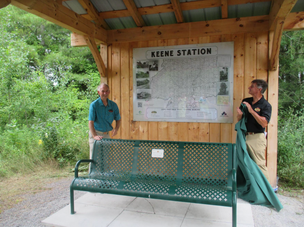 Barry Diceman and Joe Taylor smile as they unveil our brand new historical plaque